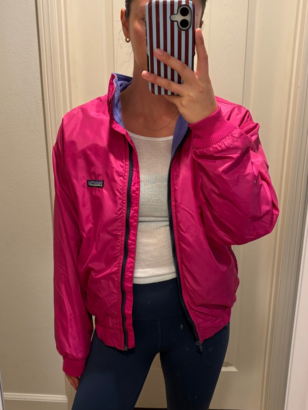 Patagonia Hot Pink Lightweight Bomber Jacket